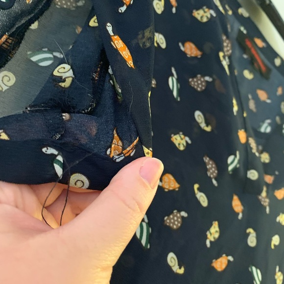 SM Wardrobe Snail & Turtle Print Blouse Size XL - good used condition - Picture 6 of 10